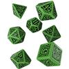Q Workshop - QWOCTC60 No Call of The Outer Gods Cthulhu Dice Set 7 Gioco, Multicolore