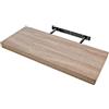 Etrexonline Mensole da Muro Colore Invecchiato 60x25x4cm, Mensole da Parete in Legno con Fissaggio Invisibile