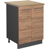Vicco Mobiletto base cucina Fame-Line, Rovere dorato, 60 cm