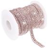 PATIKIL 6 Iarde Catena di Strass 3 File Cristalli Chiusi DIY Argento/Rosa | Catena Luci, Decorazione Cucitura, Per Abbigliamento Artigianato, Decorazione Costume, Per Bordo Borsa Abbellimento