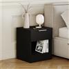 Vida Designs Trega - Comodino con 1 cassetto, compatto, salvaspazio, 41 x 39 x 28 cm (altezza x larghezza x profondità), in legno ingegnerizzato, cassetto scorrevole liscio, moderno manico argentato