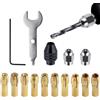 Generic Porta Punte Da Trapano Adattatore Acciaio Senza Chiave 0.5-3.2mm