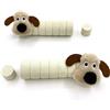 CBRVTY 2 pezzi di protezione maniglia maniglia morbida schiuma con cucciolo di peluche per bambini, maniglia per porta (1 sinistra e 1 destra)