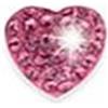 BioJoux BJT 2100 Rose Crystal Heart Un Paio - BIOJOUX - 926457019