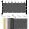 AJALGZ Telo Frangivisto per Balcone 100x50cm Copertura Privacy in PES Resistente alle Intemperie e Raggi UV, Schermo Protettivo per Ringhiera Giardino e Terrazza - Antracite