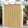 Hiseng Tende da Esterno con Anelli, 1 Pezzi Tende da Sole Tenda Oscurante Impermeabile Tinta Unita Tenda per Esterni per Giardino Cortile Balcone Protezione Solare Privacy (180x213cm,Beige)