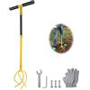SWAWIS Artiglio da Giardino Twist Fresa Manuale con Manico