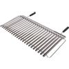 XGRILL | Griglia Barbecue 76x38 cm in Acciaio Inox con Manici Ergonomici | Griglia BBQ Professionale con Sistema Raccolta Grassi | Made in Italy