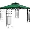 FENGDIAN Gazebo di ricambio per gazebo da 300 x 300 cm, in poliestere Oxford con crittografia impermeabile, 96% di blocco UV, parasole da campeggio all'aperto, facile da montare, per patio, giardino, eventi