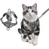 XFSRG Pettorina per Gatti con Guinzaglio Gilet Imbracatura Antifuga Gatto Pettorina Regolabile per Gatti e Cani Piccoli (Brown, s)