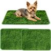 Keltorio 2 toilette per cani con erba artificiale, 58 x 46 cm, lettiera per cani per la casa, riutilizzabile, altamente permeabile, per balcone, appartamento, cani di piccola taglia, casa e grandi