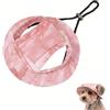 LEPGUYO Cappello per Cani con Fori per Orecchie, Cappellino Cane Regolabile per Protezione Solare, Berretto da Baseball per Animali Domestici per Outdoor e Passeggiate, Rosa, L