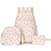 Aucuu Bambini Zaini Scolastici, 3 Pezzi Borsa Scuola Ragazze Zainetti Set, per la Scuola, Qualsiasi Altra Festività e Occasione