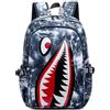 FANDARE Motivo Squalo Zaino scolastico Leggero Ergonomico 0,3kg Zainetti per bambini Zainetto Scuola Cartella Zaini Elementare Zaini da Viaggio per Ragazza Ragazzo Adolescente Zaini Casual