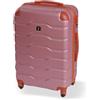 BERTOO Valigia rigida Firenze L in ABS, trolley rosa con ruote removibili, lucchetto a combinazione, 63L