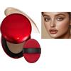 SONGVISON Fondotinta Super Fit Cushion Texture leggera, finitura semi-opaca Copertura costruibile per 72 ore.impermeabile, trucco trasparente Red+Shell+Air si concentra sul mantenimento di un'ottima copertura