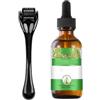 Okaywork Olio essenziale di rosmarino+ dermaroller 0,5mm microneedling capelli per la crescita dei capelli,siero sopracciglia ricrescita rapida la cura della pelle,la crescita delle sopracciglia