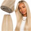 Elailite Extension Matassa Capelli Veri Tessitura Una Ciocca Unprocessed Brazilian Human Hair Lisci 100g 60cm #18 Biondo Sabbia/#613 Biondo Chiarissimo