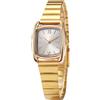 BESTKANG Orologi quadrati per le donne con piccolo braccialetto vintage, cassa rettangolare quadrante romano, Oro bianco, Elegante stile retrò