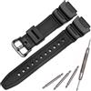 MCXGL Cinturino di ricambio in resina naturale compatibile con Casio AE-1200 SGW-300H MRW-200H W-735H Cinturino in gomma impermeabile, 18mm, Resina, Creato con quarzo