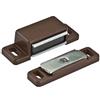 bricoleva.it 2 Chiusure Magnetiche per Ante - Magneti per Armadi, Cassetti, Porte, Camper, Barche - Ferma Porta Magnetico - Calamita Blocca Cassetto - Forza 4 con Piastra - Set da 2 Pezzi con Viti - Marrone