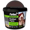 FARBEX Vernice Gommata Liquida Impermeabilizzante - Rivestimento Elastico per Interni/Esterni su Cemento, Legno, Metallo e Piastrelle, 3,5 kg Marrone - Protegge da Umidità e Crepe