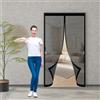 CHBIN Zanzariera Magnetica Porta Zanzariera 75 x 156 cm, Magnetica, Chiusura Automatica, Senza Foratura, Rete Fine, Zanzariere Magnetiche Balcone per Porta Finestra Balcone, Nero