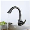 Kelelife Rubinetto Cucina, Nero Opaco, Girevole a 360 ° Miscelatore Rubinetto con Doccetta Estraibile