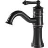 Rehomthy Rubinetto Bagno Nero, Monocomando Miscelatore Lavabo Rubinetto Bagno Lavabo per Bidet, Retrò Classico
