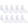 QUARKZMAN 10 Pezzi Staffe Angolari Regolabili, Staffe A L Con Fessure 50x30x19 mm, Supporto Angolare In Acciaio A 90 Gradi Per Scaffalature Costruzione Mobili In Legno Colore Bianco