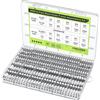 Joinfworld Kit di fusibili in vetro ad azione rapida, 360 pezzi, 24 valori, 250 V, 0,5 A, 0,63 A, 1 A, 2 A, 3 A, 4 A, 5 A, 6,3 A, 7 A, 8 A, 10 A, 15 A, 20 A, 25 A, 5 x 20 mm e 6 x 30 mm, fusibili in