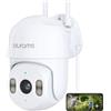 blurams 2K Telecamera Wi-Fi Esterno Interno - 360° PTZ Videocamera Sorveglianza con Visione Notturna a Colori, 5GHz WiFi, Rilevamento Movimento, Audio Bidirezionale, IP66 Impermeabile