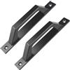 OXTXO Set di 2 Maniglia per Porta Scorrevole 200mm, Alluminio Pieno Nero Opaco, Ingombro ridotto (43mm) per Sistemi Bypass, Maniglione Industriale Antiruggine per Porte in Legno, Cancelli & Garage