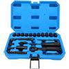 Generic Set di Chiavi a Cricchetto e Bussole Passanti da 1/4 di Pollice con 72 Denti, Asta di Collegamento e adattatore