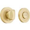 Infinity Decor Set di copri rosetta ovale o a profilo europeo/rotondo per il bagno (ottone satinato, rotazione e rilascio)
