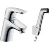 Hansgrohe Focus rubinetto per lavabo con doccetta bidet verticale cromo 31926000
