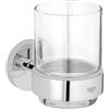 Grohe Essentials bicchiere per lavarsi i denti trasparente-cromo 40447001
