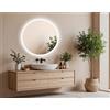 Venti Koło Led specchio 80x80 cm rotonda con illuminazione argento 5907459662283