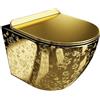 LaVita Sofi Slim vaso wc con copriwater a discesa lenta sospeso senza brida oro lucida 5900378326526