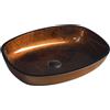 Sapho Beauty lavabo 54x40 cm ovale da appoggio marrone/beige lucida TY223