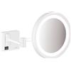 Hansgrohe AddStoris specchietto per trucco 21.7x21.7 cm rotonda con illuminazione bianco 41790700