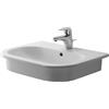 Duravit D-Code lavabo 54.5x43.5 cm semicircolare da incasso bianco lucida 0337540000