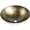 Sapho Beauty lavabo 42x42 cm rotonda da appoggio marrone/beige lucida 2501-21