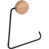 BISK Umbra portarotolo nero-legno 08219