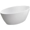 Omnires M+ vasca da bagno freestanding 161x81 cm ovale bianco SIENAWWBP