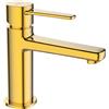Invena Glamour rubinetto per lavabo verticale oro BU-02-009