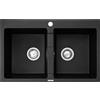Pyramis Sparta lavello in granito 78x50 cm nero 070053301