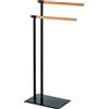 BISK Umbra portasciugamani da terra nero-legno 07985