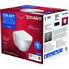 Duravit D-Neo vaso wc con copriwater a discesa lenta sospeso senza brida bianco 45870900A1