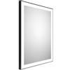 Dubiel Vitrum Logan specchio 60x80 cm rettangolare con illuminazione nero 5905241007366